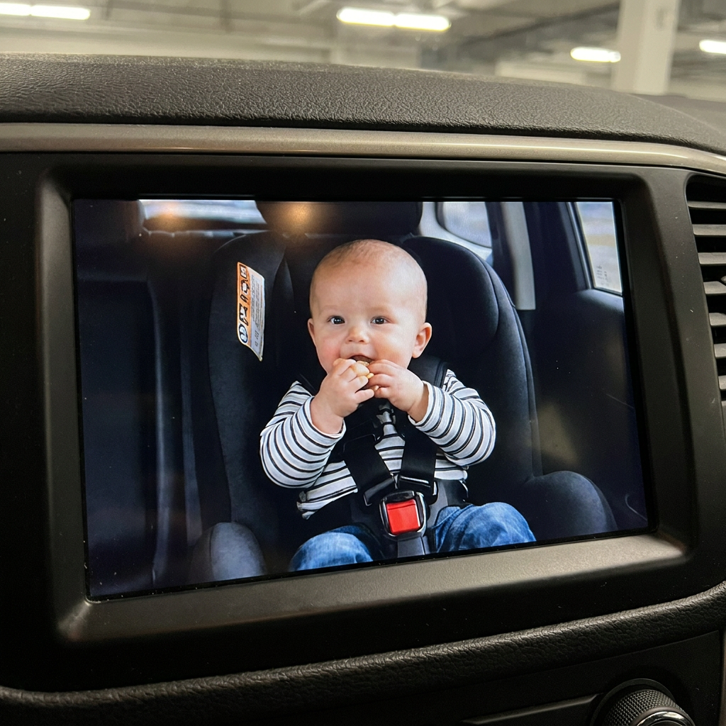 Rearview Baby Car Monitor, Live View on Your Car Screen